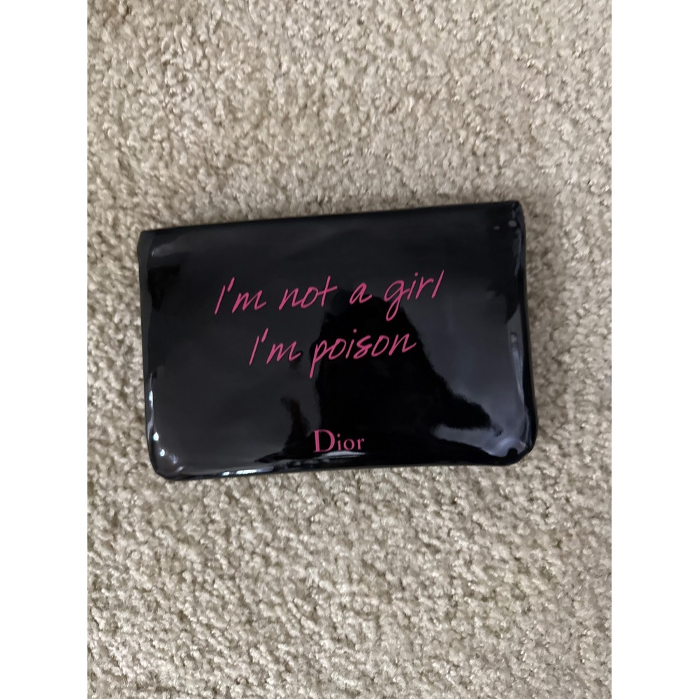 Dior Poison Girl Black Patent Makeup Bag Im Not A Girl Im Poison Pouch